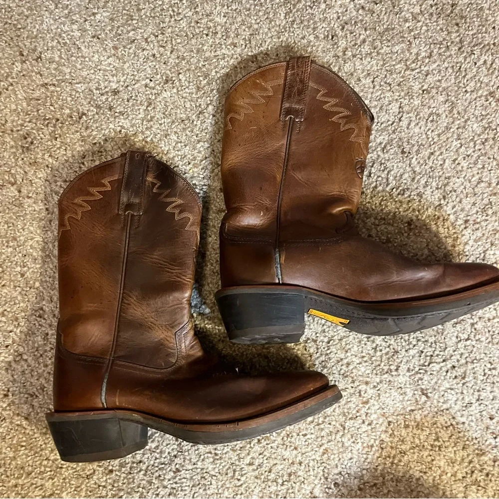 Ariat Sedona Leather Western Boot Cowboy Classic Work Boot Comfort Brown Size 8D - Picture 3 of 7